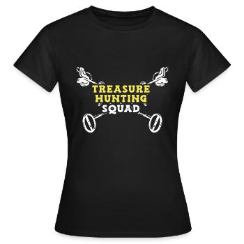Chasseur de trésors Chasse au trésor Détecteur de métaux - T-shirt Femme - noir - Devant - AI Model Female 172 dark (172cm)