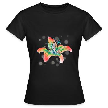 orchid - Women's T-Shirt - black - Front - AI Model Female 172 dark (172cm)
