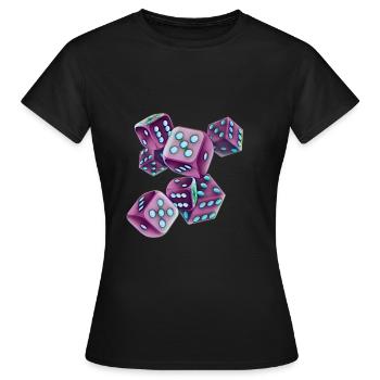 cube - Women's T-Shirt - black - Front - AI Model Female 172 dark (172cm)