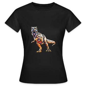 T-Rex - Frauen T-Shirt - Schwarz - Vorne - AI Model Female 172 dark (172cm)