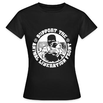 Support the A.L.F. - Frauen T-Shirt - Schwarz - Vorne - AI Model Female 172 dark (172cm)