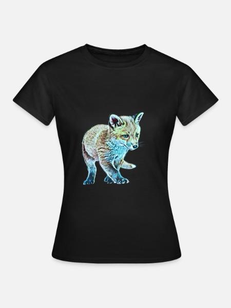Fuchs - Frauen T-Shirt - Schwarz