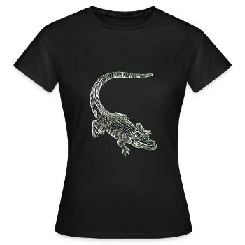 Alligator - T-shirt Femme - noir - Devant - AI Model Female 172 dark (172cm)
