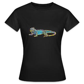 Iguane - T-shirt Femme - noir - Devant - AI Model Female 172 dark (172cm)