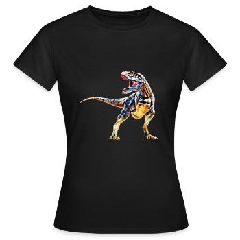 Tyrannosaurus Rex - Frauen T-Shirt - Schwarz - Vorne - AI Model Female 172 dark (172cm)