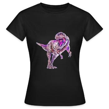 T-Rex - Frauen T-Shirt - Schwarz - Vorne - AI Model Female 172 dark (172cm)