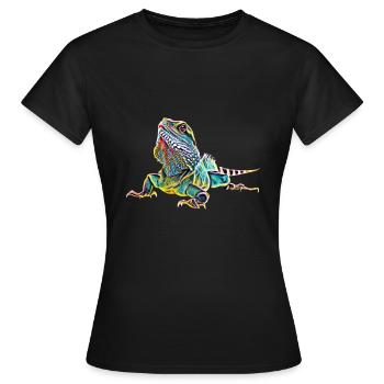 Iguane - T-shirt Femme - noir - Devant - AI Model Female 172 dark (172cm)