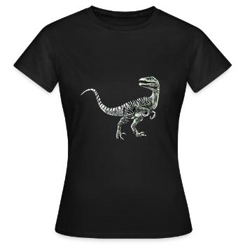 Velociraptor - T-shirt Femme - noir - Devant - AI Model Female 172 dark (172cm)