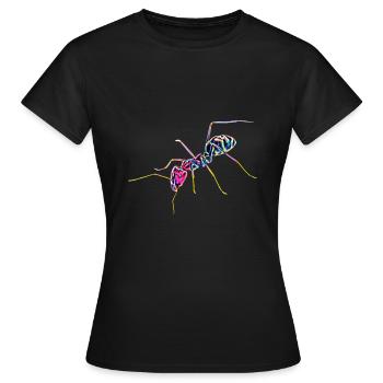 Ameise - Frauen T-Shirt - Schwarz - Vorne - AI Model Female 172 dark (172cm)