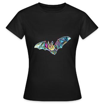 chauve-souris - T-shirt Femme - noir - Devant - AI Model Female 172 dark (172cm)