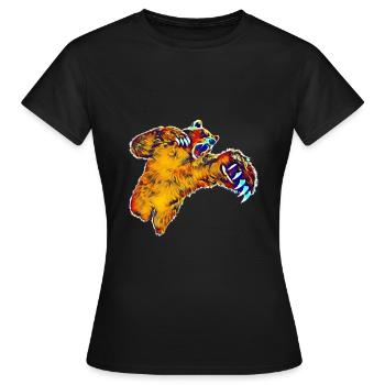 Grizzly - Frauen T-Shirt - Schwarz - Vorne - AI Model Female 172 dark (172cm)