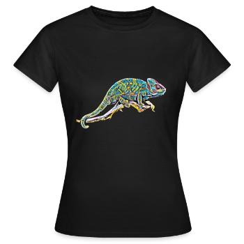 caméléon - T-shirt Femme - noir - Devant - AI Model Female 172 dark (172cm)
