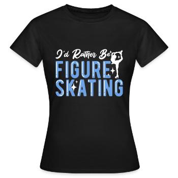 Eiskunstlauf - Frauen T-Shirt - Schwarz - Vorne - AI Model Female 172 dark (172cm)