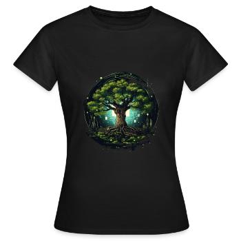 Baum Technologie - Frauen T-Shirt - Schwarz - Vorne - AI Model Female 172 dark (172cm)