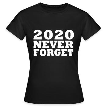 2020 - Frauen T-Shirt - Schwarz - Vorne - AI Model Female 172 dark (172cm)