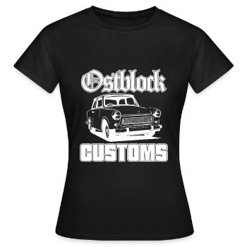 Trabi Trabbi Ostblock Customs DDR Auto - Frauen T-Shirt - Schwarz - Vorne - AI Model Female 172 dark (172cm)