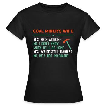 Mine Minenarbeiter - Frauen T-Shirt - Schwarz - Vorne - AI Model Female 172 dark (172cm)