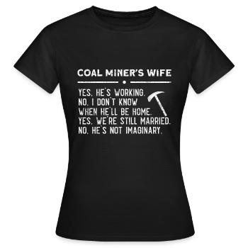 Mine Minenarbeiter - Frauen T-Shirt - Schwarz - Vorne - AI Model Female 172 dark (172cm)
