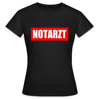 Notarzt - Frauen T-Shirt - Schwarz - Vorne - AI Model Female 172 dark (172cm)