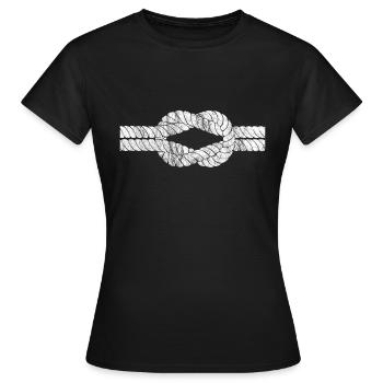 Noeud de noeud de navire cadeau capitaine marin - T-shirt Femme - noir - Devant - AI Model Female 172 dark (172cm)