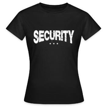Security Sicherheitsdienst Party - Frauen T-Shirt - Schwarz - Vorne - AI Model Female 172 dark (172cm)