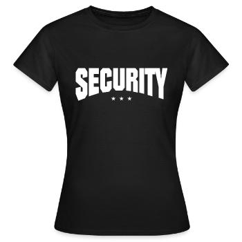 Security Sicherheitsdienst Party - Frauen T-Shirt - Schwarz - Vorne - AI Model Female 172 dark (172cm)