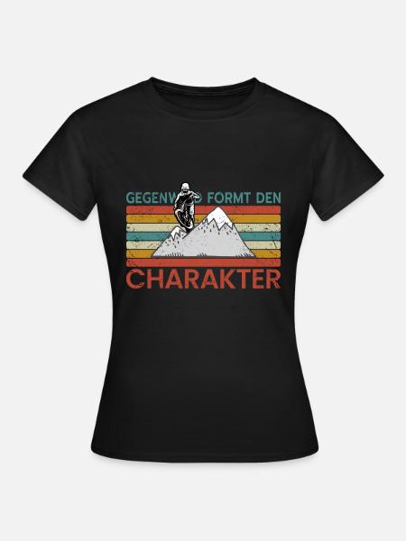 Mountainbike Radfahrer Rad Radsport Fahrrad - Frauen T-Shirt - Schwarz