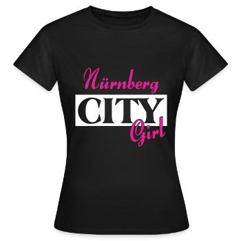 Nürnberg City Girl Städtenamen Outfit - Frauen T-Shirt - Schwarz - Vorne - AI Model Female 172 dark (172cm)