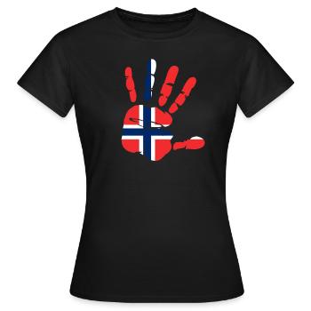 Norvège - T-shirt Femme - noir - Devant - AI Model Female 172 dark (172cm)