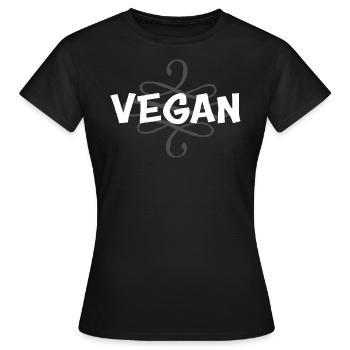 VEGAN vegan VEGAN - Frauen T-Shirt - Schwarz - Vorne - AI Model Female 172 dark (172cm)