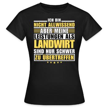 Unmatched performance as a farmer - Women's T-Shirt - black - Front - AI Model Female 172 dark (172cm)