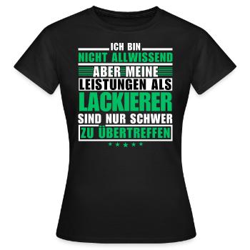 Unrivalled performance as a painter - Women's T-Shirt - black - Front - AI Model Female 172 dark (172cm)