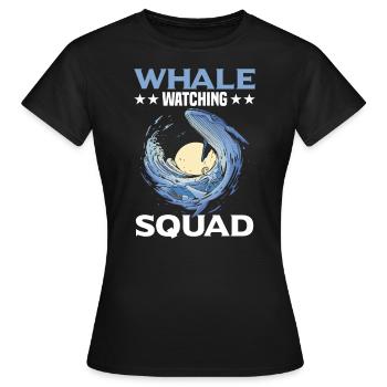 Wal Beobachtung Squad Abenteuer - Frauen T-Shirt - Schwarz - Vorne - AI Model Female 172 dark (172cm)