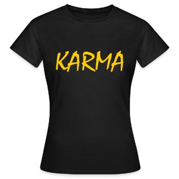 Karma - T-shirt Femme - noir - Devant - AI Model Female 172 dark (172cm)