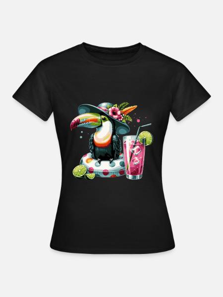 TUKAN KARIBISCHER SOMMER - Frauen T-Shirt - Schwarz
