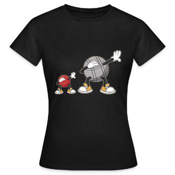 Dabbing Boulekugeln für Bouler boulen Boulesport - Frauen T-Shirt - Schwarz - Vorne - AI Model Female 172 dark (172cm)