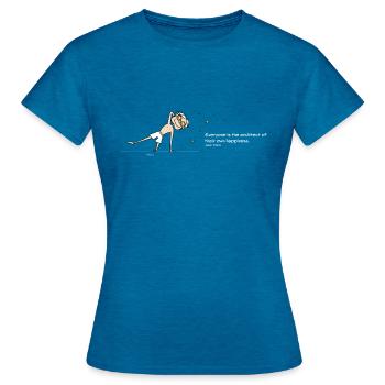 Architect of Happiness - Women's T-Shirt - antique blue sapphire heather - Front - AI Model Female 172 dark (172cm)