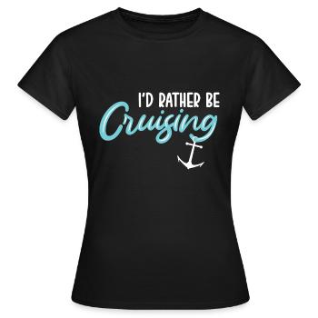 Bateau de croisière - T-shirt Femme - noir - Devant - AI Model Female 172 dark (172cm)