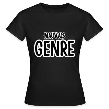 mauvais genre - T-shirt Femme - noir - Devant - AI Model Female 172 dark (172cm)