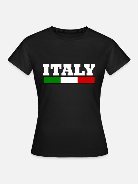 Italien flagge - Frauen T-Shirt - Schwarz