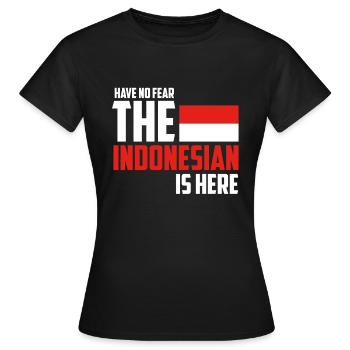 Indonésie - T-shirt Femme - noir - Devant - AI Model Female 172 dark (172cm)