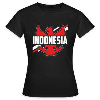 Indonésie - T-shirt Femme - noir - Devant - AI Model Female 172 dark (172cm)