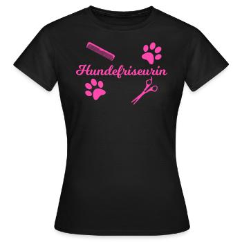 Hundefriseurin Beruf Geschenk Lustig Frauen - Frauen T-Shirt - Schwarz - Vorne - AI Model Female 172 dark (172cm)