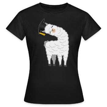 Licence Master Licence Llama Alpaga - T-shirt Femme - noir - Devant - AI Model Female 172 dark (172cm)