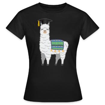 Licence Master Licence Llama Alpaga - T-shirt Femme - noir - Devant - AI Model Female 172 dark (172cm)