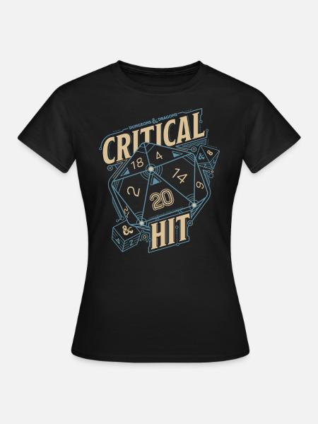 Dungeons And Dragons D20 Cube Critical Hit - Women's T-Shirt - black
