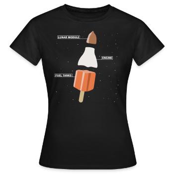 Rocket | , rocket, funny pictures - Women's T-Shirt - black - Front - AI Model Female 172 dark (172cm)