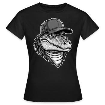 Alligator frais - T-shirt Femme - noir - Devant - AI Model Female 172 dark (172cm)