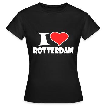 Rotterdam - Frauen T-Shirt - Schwarz - Vorne - AI Model Female 172 dark (172cm)