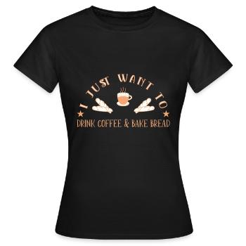 Cuisson du pain Boulangers Boulangers Cuisson du levain - T-shirt Femme - noir - Devant - AI Model Female 172 dark (172cm)